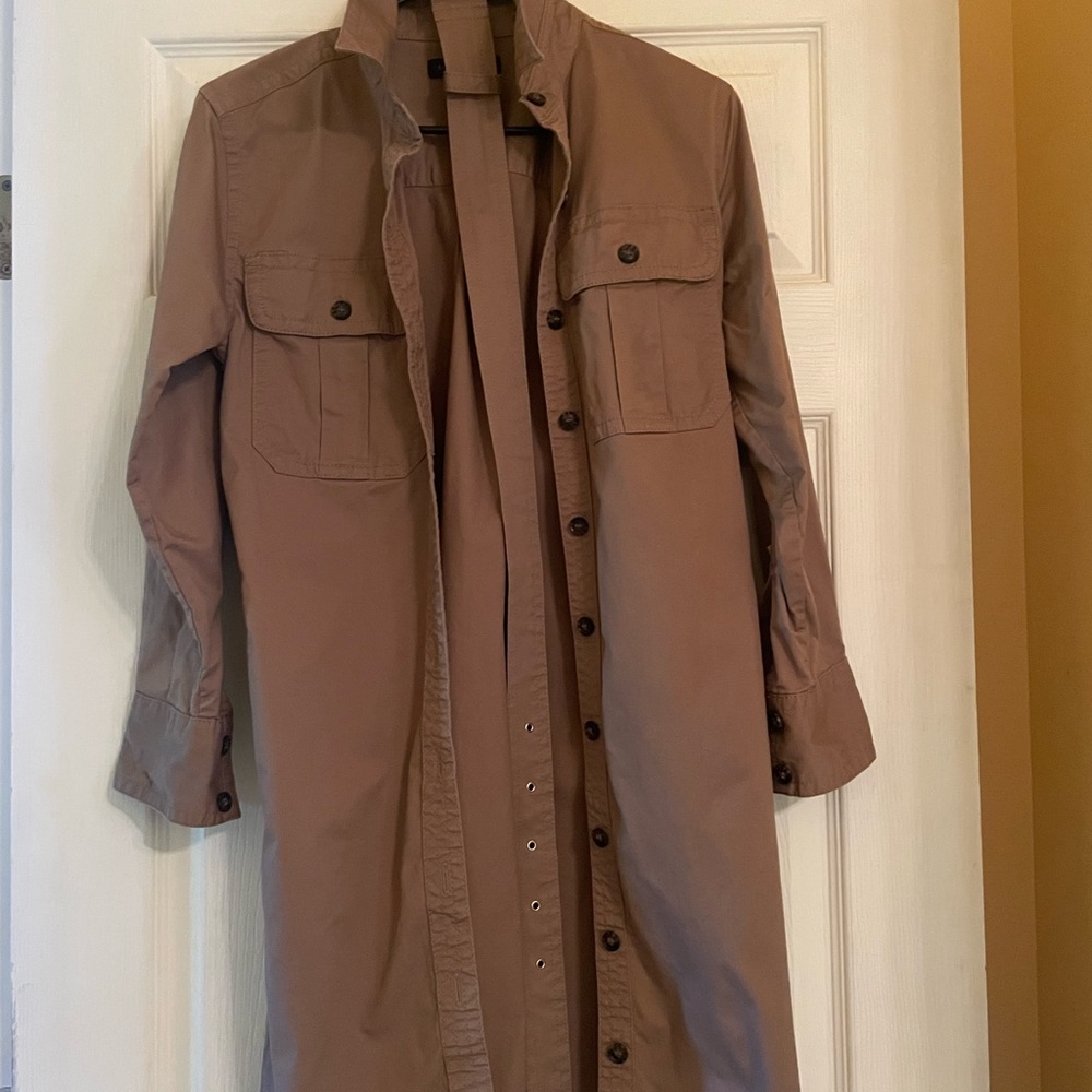 Banana republic belted khaki shirt dress Pxs